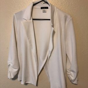 White blazer with back detail